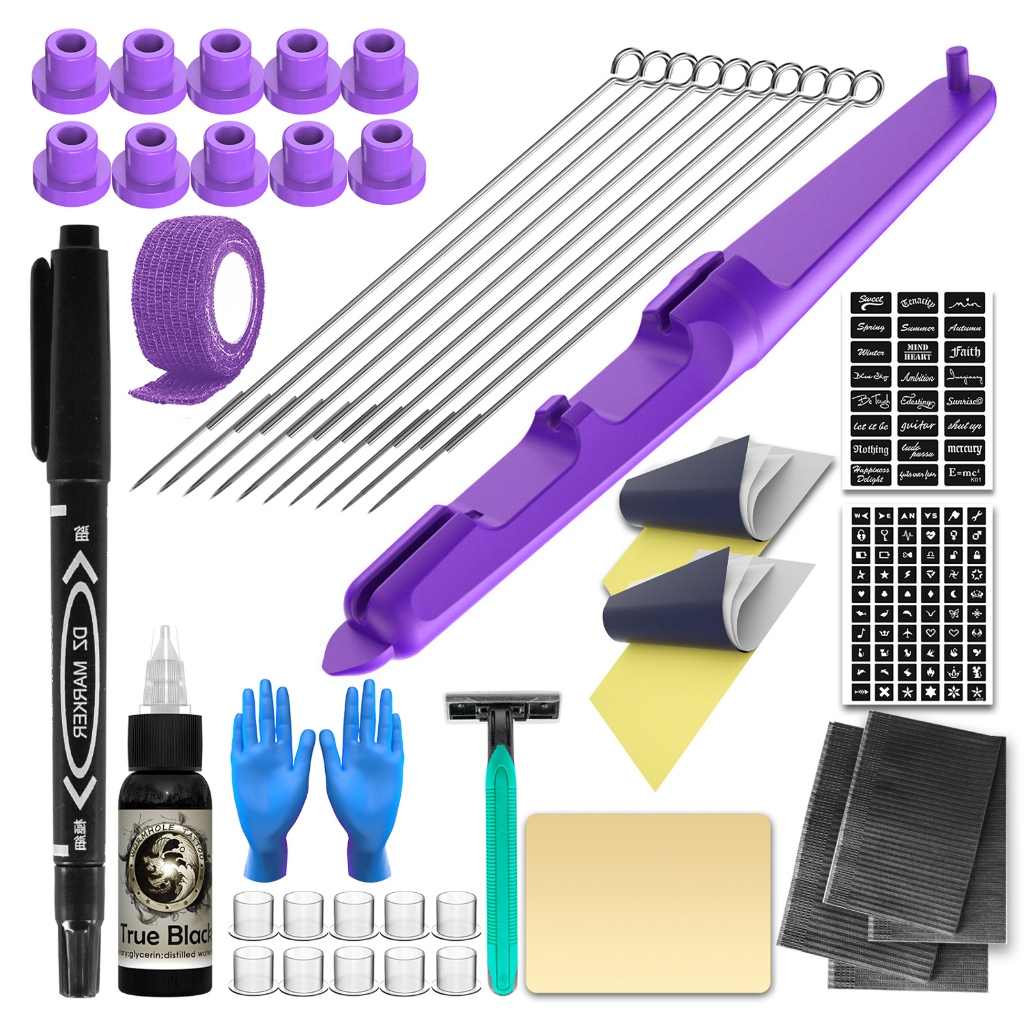 Bộ dụng cụ xăm Poke & Stick thủ công gồm bút cầm tay và bộ hình xăm