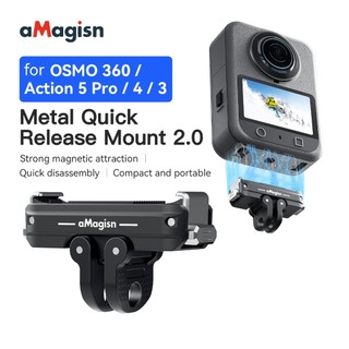 Dành Cho DJI Osmo360 / Action 5 Pro / 4 / 3 Kim Loại Phát Hành Nhanh Hai Móng Vuốt + 1 / 4 Chủ Đề Cơ Sở Giao Diện Kép Phụ Kiện Máy Ảnh