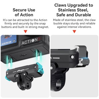 Dành Cho DJI Osmo360 / Action 5 Pro / 4 / 3 Kim Loại Phát Hành Nhanh Hai Móng Vuốt + 1 / 4 Chủ Đề Cơ Sở Giao Diện Kép Phụ Kiện Máy Ảnh