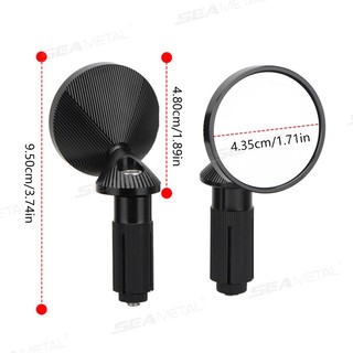 SEAMETAL Tay Lái Xe Máy Gương Chiếu Hậu Tay Cầm Mở Rộng Gương Chiếu Hậu Điểm Mù Góc Nhìn Rộng An Toàn Có Thể Điều Chỉnh Gương