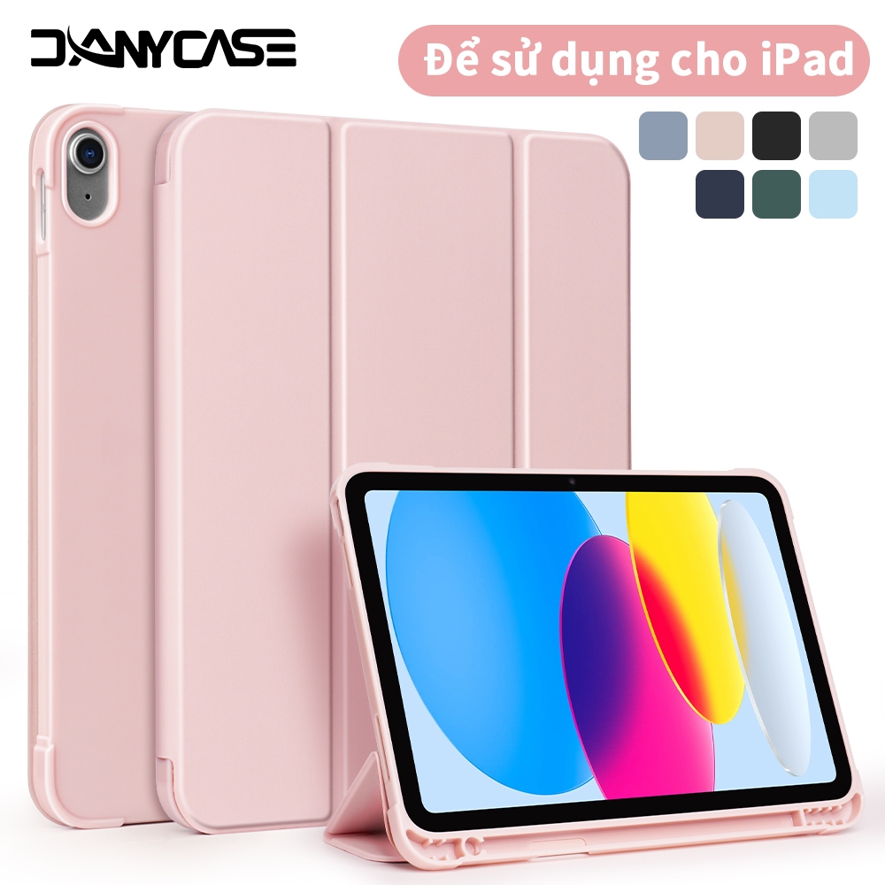 Ốp Da Cho iPad Air 7 M3 M4 2026 Air 2 5 6th 9.7 Air 5 4 10.9 Gen 11 A16 Air 6 11 Gen 10 10.9 Gen 9 8 7th 10.2 Pro 11 M4 M5 Mini 7 6 Air Vỏ 3 10.5 có hộp đựng bút chì