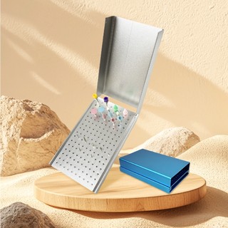 1 Cái Giá Đỡ Bur Nha Khoa 152Holes Endo Hộp Làm Sạch Đứng 135°C Hộp đựng Burs tiệt trùng tự động có thể thu gọn cho Burs Nha khoa cao / thấp