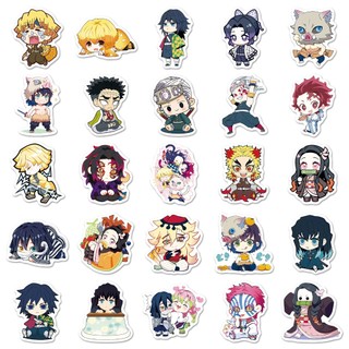 Bộ 50 Chibi Demon Slayer Anime Miếng Dán Hoạt Hình Tokitou Muichirou Graffiti Miếng Dán Chống Thấm Nước