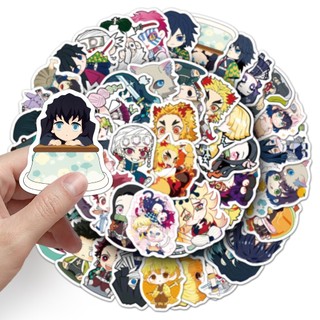Bộ 50 Chibi Demon Slayer Anime Miếng Dán Hoạt Hình Tokitou Muichirou Graffiti Miếng Dán Chống Thấm Nước