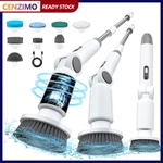 Bàn chải làm sạch điện, Máy chà sàn quay điện chống nước IPX7 Chống nước, Máy chà sàn vòi hoa sen không dây Tay cầm mở rộng có thể điều chỉnh, Bàn chải làm sạch điện cho phòng tắm nhà bếp, ô tô — ảnh 1