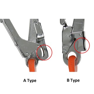 Dây buộc an toàn mùa thu Dovewill 12mm / 0,47 "với móc treo 25KN Leo núi / Xây dựng / Làm việc trên không