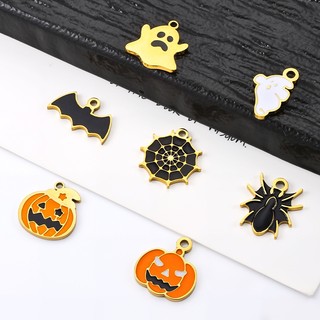 Mặt dây chuyền nhện Halloween mạ vàng 18K Vòng cổ vòng tay DIY chống thấm nước và không gây dị ứng
