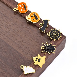 Mặt dây chuyền nhện Halloween mạ vàng 18K Vòng cổ vòng tay DIY chống thấm nước và không gây dị ứng