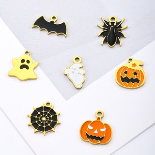 Mặt dây chuyền nhện Halloween mạ vàng 18K Vòng cổ vòng tay DIY chống thấm nước và không gây dị ứng