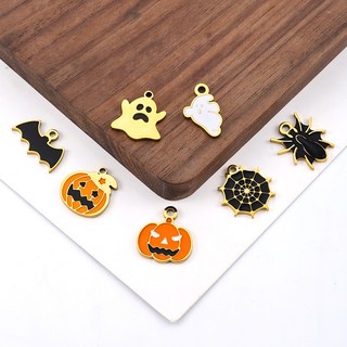 Mặt dây chuyền nhện Halloween mạ vàng 18K Vòng cổ vòng tay DIY chống thấm nước và không gây dị ứng