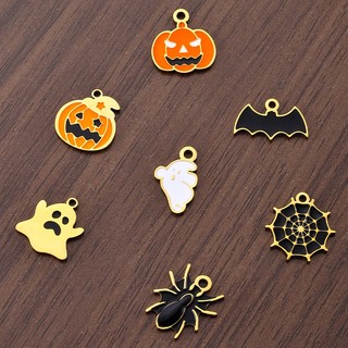 Mặt dây chuyền nhện Halloween mạ vàng 18K Vòng cổ vòng tay DIY chống thấm nước và không gây dị ứng
