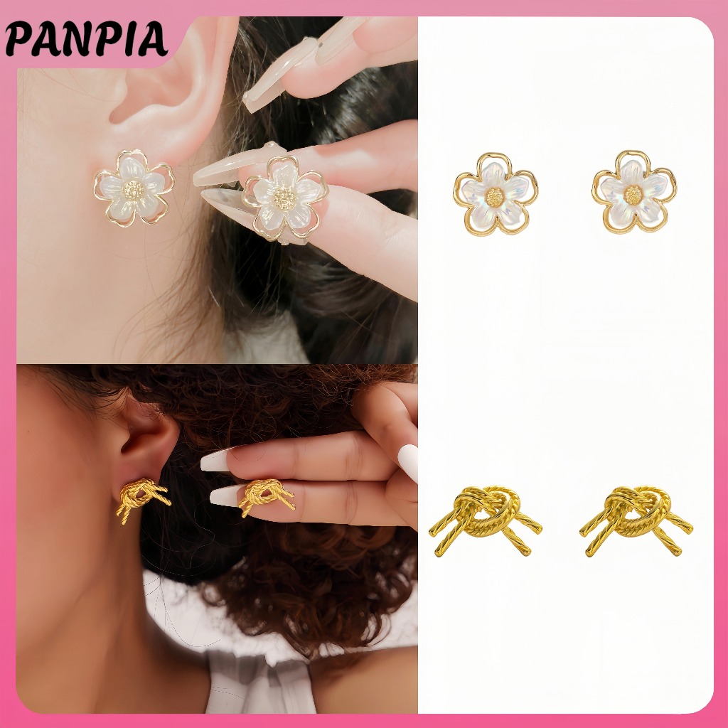 PANPIA-1 Cặp Thiết Kế Tối Giản Kim Loại Phóng Đại Tai Hình Học Bông Tai Dành Cho Nữ Cô Gái Thời Trang Tính Khí Trang Sức Dự Tiệc Phụ Kiện Đơn Giản HEVN