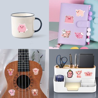 57 Chiếc Hoạt Hình Lợn Hồng Dễ Thương Hình Dán Động Vật DIY Hành Lý Xe Đạp Điện Thoại Máy Tính Miếng Dán Chống Thấm Nước