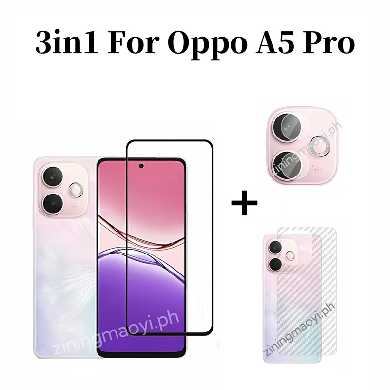 Ốp điện thoại di động chống rơi 4in1 OPPO A5 Pro cho OPPO A5X A5i A5 Pro A3X A3 Phim kính cường lực và phim ống kính và phim mặt sau