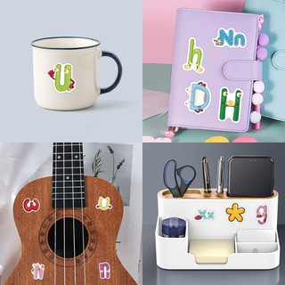 104 Chiếc Hoạt Hình Tiếng Anh Chữ Cái Chống Thấm Nước Dán Trang Trí Sổ Tay Cốc Nước Miếng Dán
