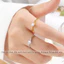 Nhẫn titan nữ không gỉ mạ vàng 18k gắn đá pha lê lấp lánh thời trang tinh tế