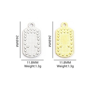 10 Chiếc Phong Cách Mỹ 6 Màu Nhỏ Giọt Dầu Chữ Thập Quân Thẻ Quyến Rũ, Mặt Dây Hợp Kim Vuông Lớp Kim Cương Giả Đầy Đủ Cho DIY Hip-hop Punk Vòng Cổ Áo Len Dây Xích Móc Khóa, Phụ Kiện Halloween