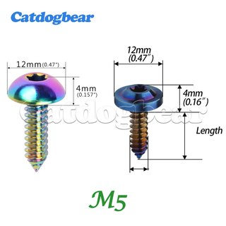 Catdogbear Titan Bu lông M4 / M5 / M6x15 17 20 25mm Vít đầu Torx tự khai thác cho xe đạp Xe máy Xe máy Thuyền Ti Chốt