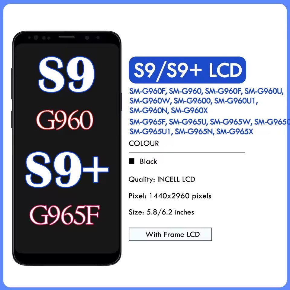 TFT Dành Cho Samsung Galaxy S9 G960 S9 + G965 Màn Hình LCD Bộ Số Hóa Màn Hình Cảm Ứng