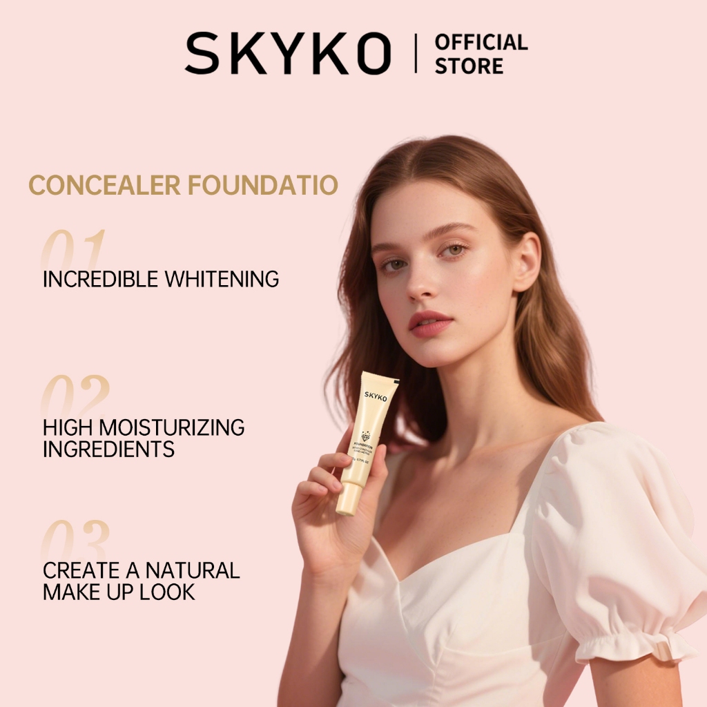 SKYKO Matte Foundation Full Cover Foundation Chống thấm nước lâu dài 20g 6 màu