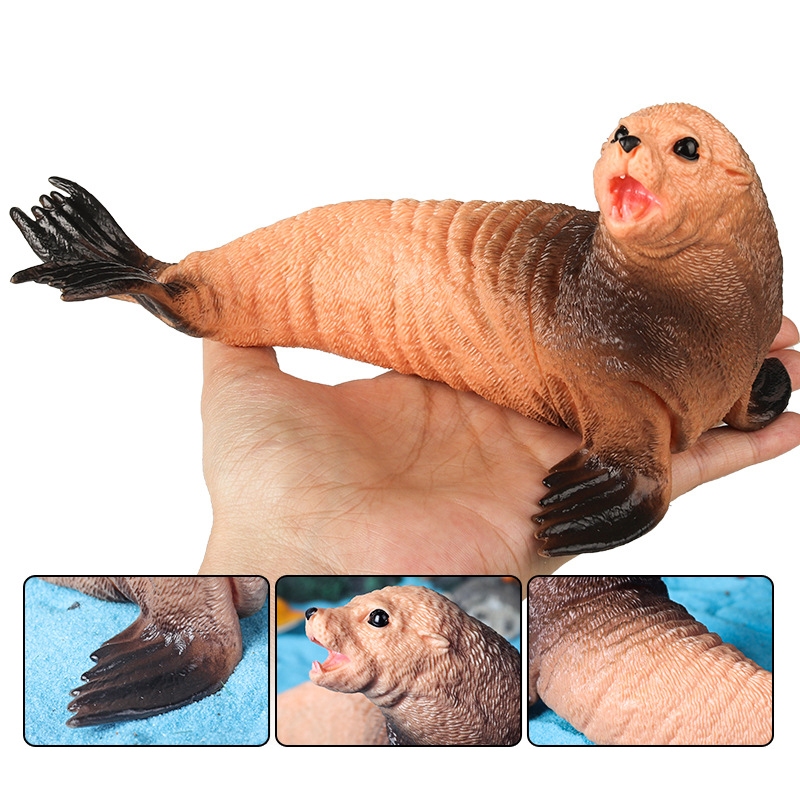 Marine Mammas Mô Hình Mô Phỏng Chim Cánh Cụt Biển Sư Tử Chó Walrus Seal Orca Bộ Đồ Chơi Trang Trí