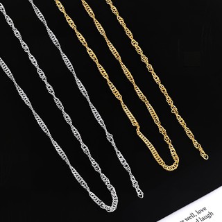 Dây chuyền hình sóng nước mạ vàng 18K và thép không gỉ - Phụ kiện thời trang