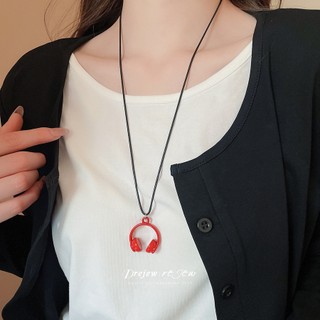 Vòng cổ mặt dây chuyền cá nhân hóa dầu nhỏ giọt DREJEW, dây chuyền áo len thời trang và đa năng, phụ kiện vòng cổ thanh lịch và đơn giản