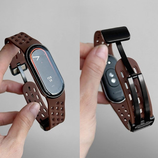 Dây Đeo Cho Xiaomi Smart Band 8 / 9 / 10 Dây Đeo Từ Khóa Silicon Tổ Ong Lưới Chống Thấm Nước Cho Thể Thao Sử Dụng Hàng Ngày