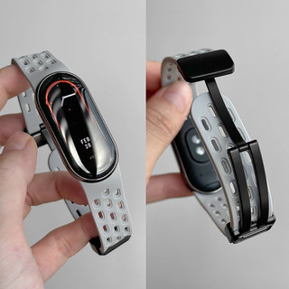 Dây Đeo Cho Xiaomi Smart Band 8 / 9 / 10 Dây Đeo Từ Khóa Silicon Tổ Ong Lưới Chống Thấm Nước Cho Thể Thao Sử Dụng Hàng Ngày