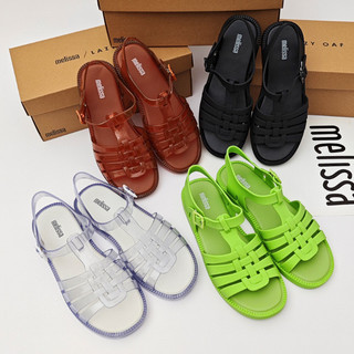 Giày La Mã hở mũi Giày Sandal phẳng dệt