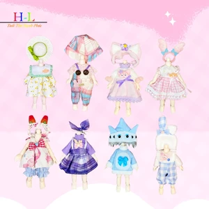 HL 1 Bộ Quần Áo Cho Búp Bê 16-17cm Bộ Đồ Thời Trang 1 / 12 hoặc 1 / 8 Váy Váy Búp Bê 6 Inch LMWU