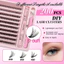 Bộ cụm lông mi giả kiligmata 200 chiếc chồn giả mềm - Diy Natural, C Curl, Chiều dài hỗn hợp 10-16Mm