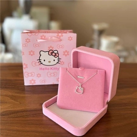 🍥jellycuty🍥 Hello Kitty Quà Tặng Sinh Nhật Vòng Cổ Kitty Nữ Ngọt Ngào Và Đáng Yêu Mặt Dây Chuyền Xương Đòn Dây Xích Cho