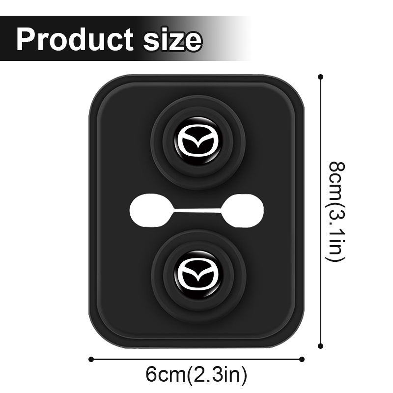 Khóa Cửa Ô Tô Silicon Bảo Vệ Bao Khóa Cửa Ô Tô Miếng Lót Cách Âm Cho Xe Mazda 2 3 5 6 2017 CX-4 CX-5 CX-7 CX-9 CX-3 CX-5