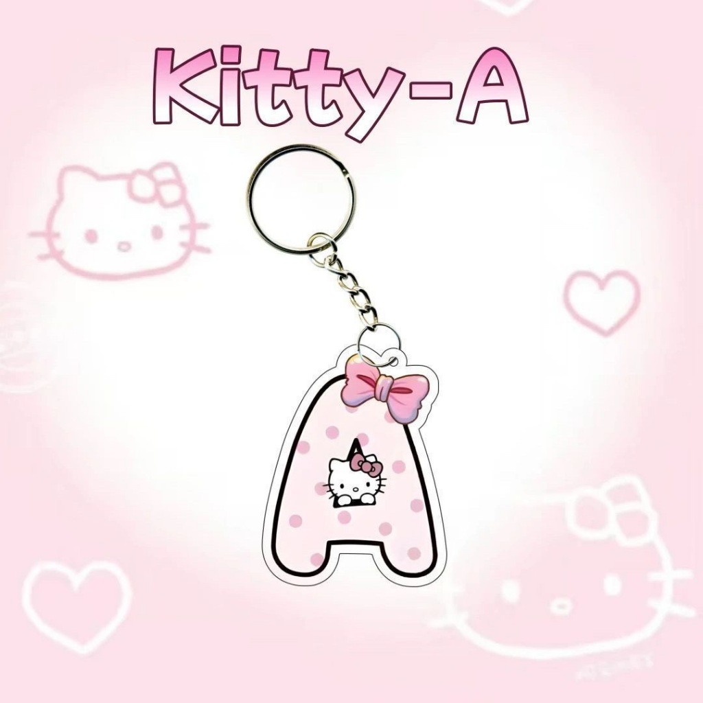 Mặt dây chuyền chìa khóa chữ mèo HelloKitty