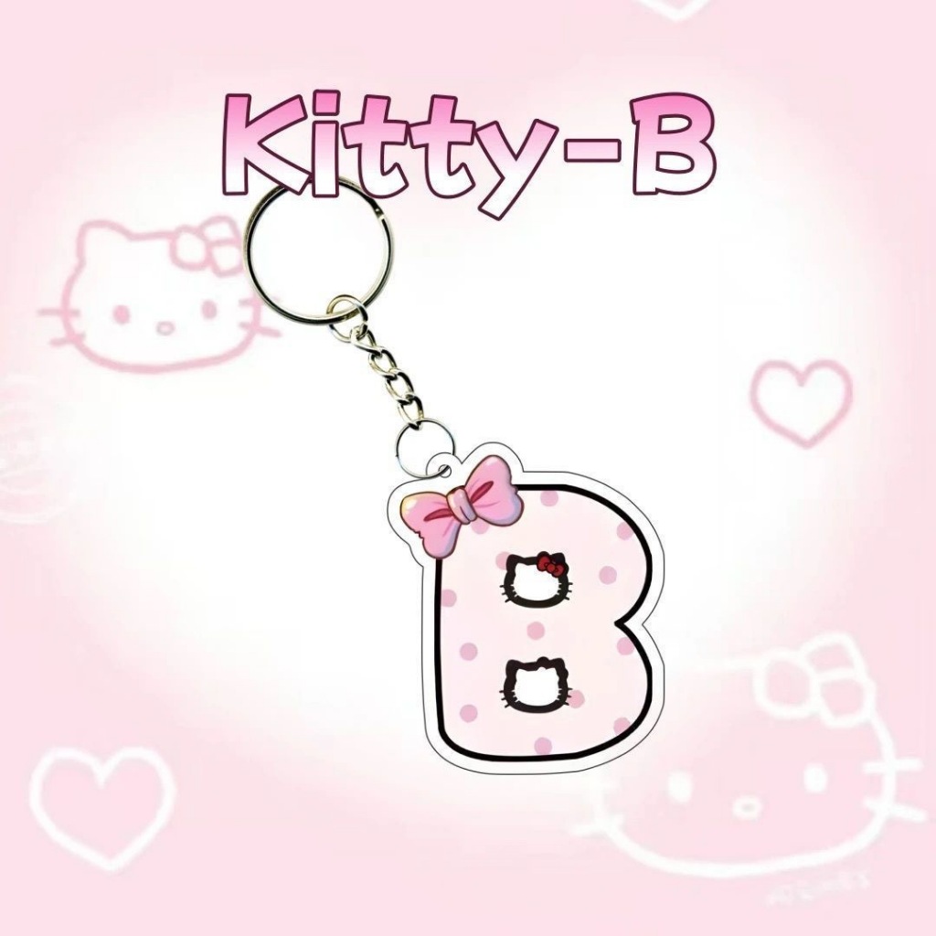 Mặt dây chuyền chìa khóa chữ mèo HelloKitty