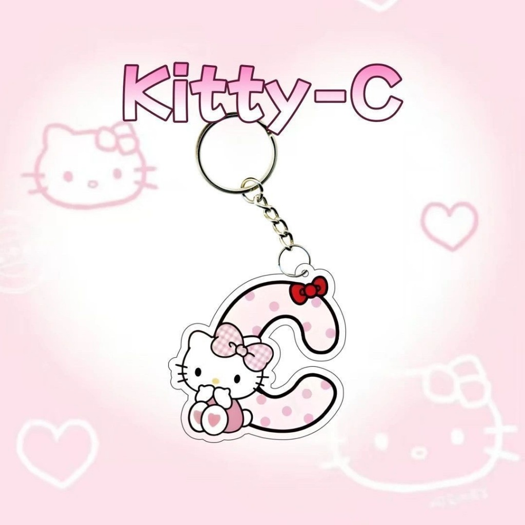 Mặt dây chuyền chìa khóa chữ mèo HelloKitty