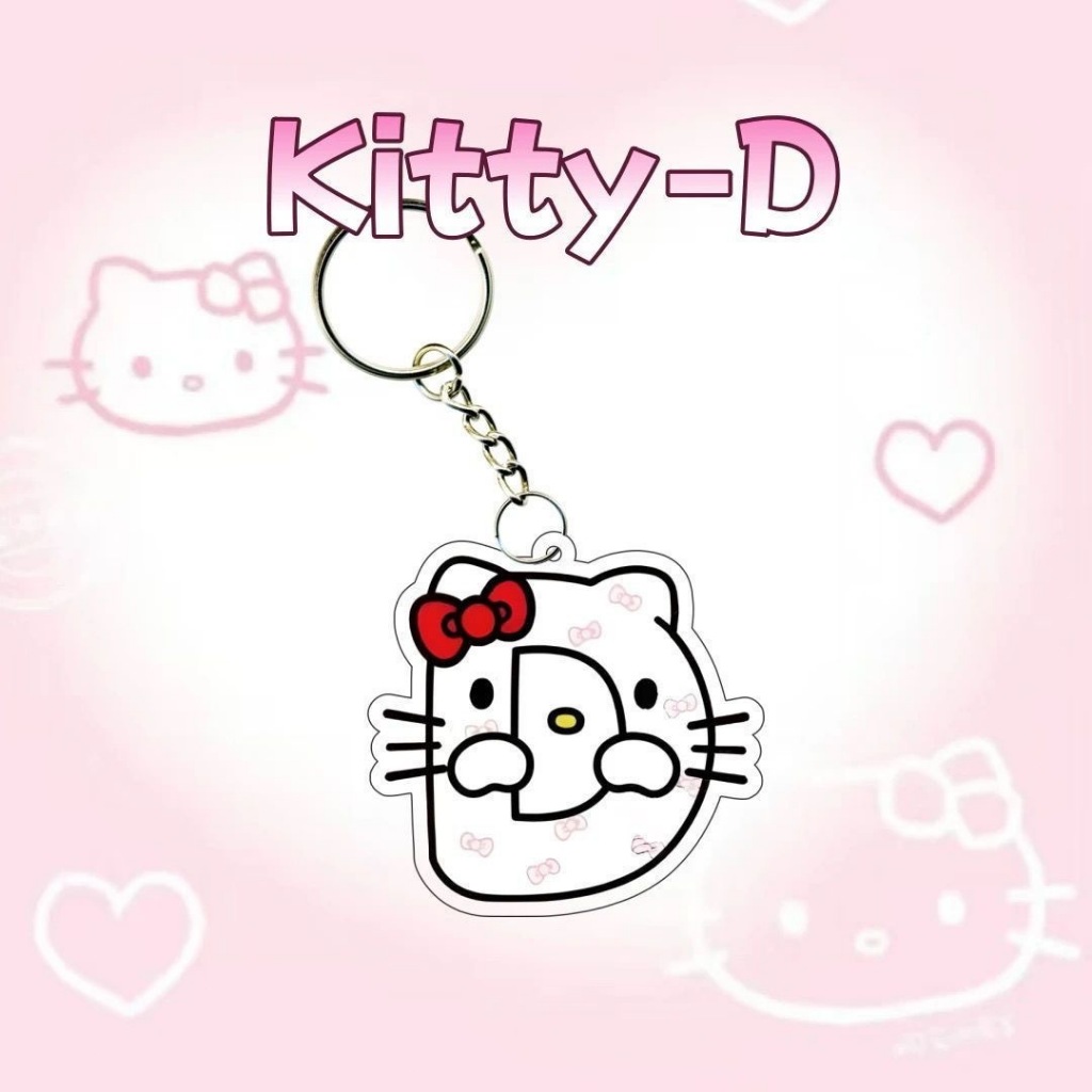 Mặt dây chuyền chìa khóa chữ mèo HelloKitty