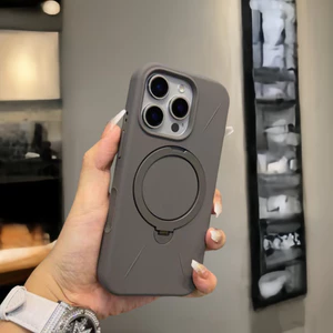 Giá đỡ xoay 360 / Ốp lưng mềm silicon tương thích cho iPhone 11 12 pro max 13 pro max 14 pro max 15 pro max 16 pro max 17 Pro max