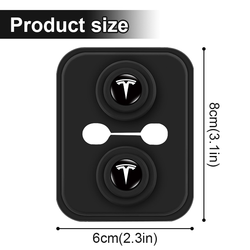 Silicone Khóa Cửa Ô Tô Bao Xe Chống Sốc Cửa Chốt Miếng Lót Bảo Vệ Cho Tesla Model 3 Model X Model S Model Y