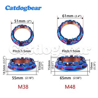 Catdogbear M38 / M48 Titan Đai Ốc Bánh Sau Trục Đai Ốc Xe Máy Cho Ducati