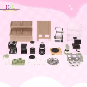1 Nhà Búp Bê Nội Thất Thu Nhỏ Máy Pha Cà Phê Kệ Bảo Quản Mô Phỏng Nhà Búp Bê Trang Trí Đồ Chơi DIY Nhà Búp Bê LMWU
