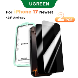 UGREEN 2 miếng bảo vệ màn hình chống nhìn trộm không viền Bảo vệ phim cường lực riêng tư cho iPhone 17 Pro Max / iPhone 17 Pro / iPhone 17 Air