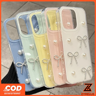 Ốp Lưng Cho Redmi A5 Redmi A3 13C 14C 15C note 13 Pro note 14 Pro Xiaomi 14T poco C75 poco C61 Thạch Màu Tính Khí Ngọc Trai Nơ Vỏ Điện Thoại TPU Chống Sốc