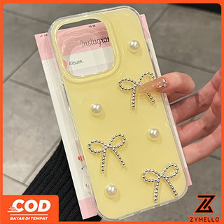 Ốp Lưng Cho Redmi A5 Redmi A3 13C 14C 15C note 13 Pro note 14 Pro Xiaomi 14T poco C75 poco C61 Thạch Màu Tính Khí Ngọc Trai Nơ Vỏ Điện Thoại TPU Chống Sốc