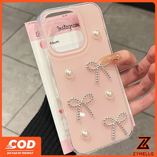 Ốp Lưng Cho Redmi A5 Redmi A3 13C 14C 15C note 13 Pro note 14 Pro Xiaomi 14T poco C75 poco C61 Thạch Màu Tính Khí Ngọc Trai Nơ Vỏ Điện Thoại TPU Chống Sốc