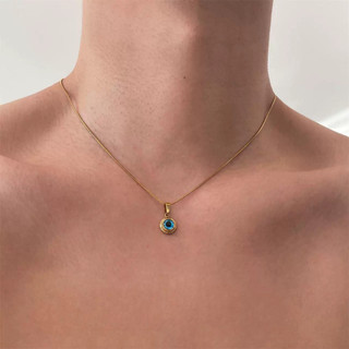 MIGILA [Khắc miễn phí] Chữ cái & Dấu hiệu cung hoàng đạo Vòng cổ mắt ác may mắn MIGILA, bùa hộ mệnh may mắn Unisex, Mặt dây chuyền mắt xanh, Chuỗi xương đòn, Trang sức quà tặng