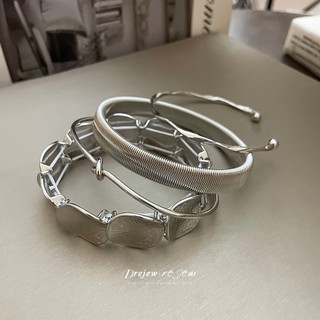 Bộ vòng tay mở kim loại thời trang và đa năng - DREJEW