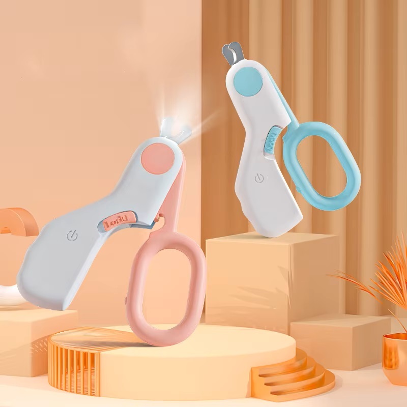ECILY LED Light Cat Dog Nail Clipper Cutter Tông đơ cắt móng vuốt thú cưng chuyên nghiệp có khóa an toàn cho chó con Mèo con Chăm sóc động vật Bộ dụng cụ chải lông