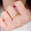 Nhẫn titan cao cấp không gỉ mạ vàng 18k thiết kế gắn đá đơn giản thanh lịch